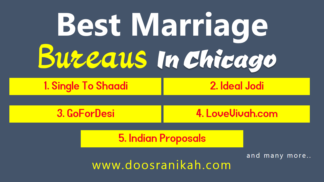 Chicago Marriage Bureaus List with Contact and Information